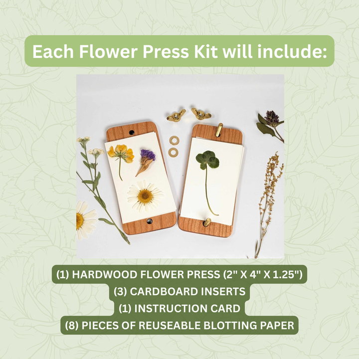 Pocket Sized Flower Press with Lily Of The Valley