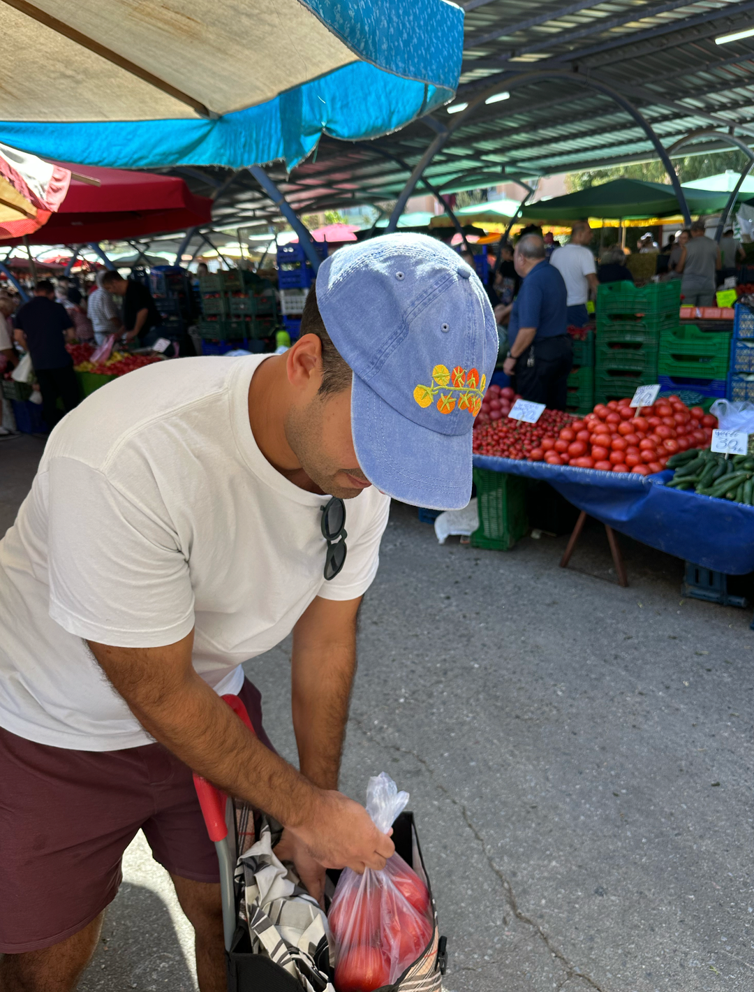 Tomato Hat in Periwinkle