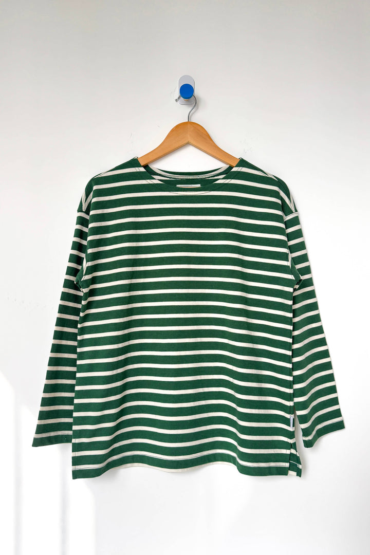 Marseille Top, White Stripe on Pine