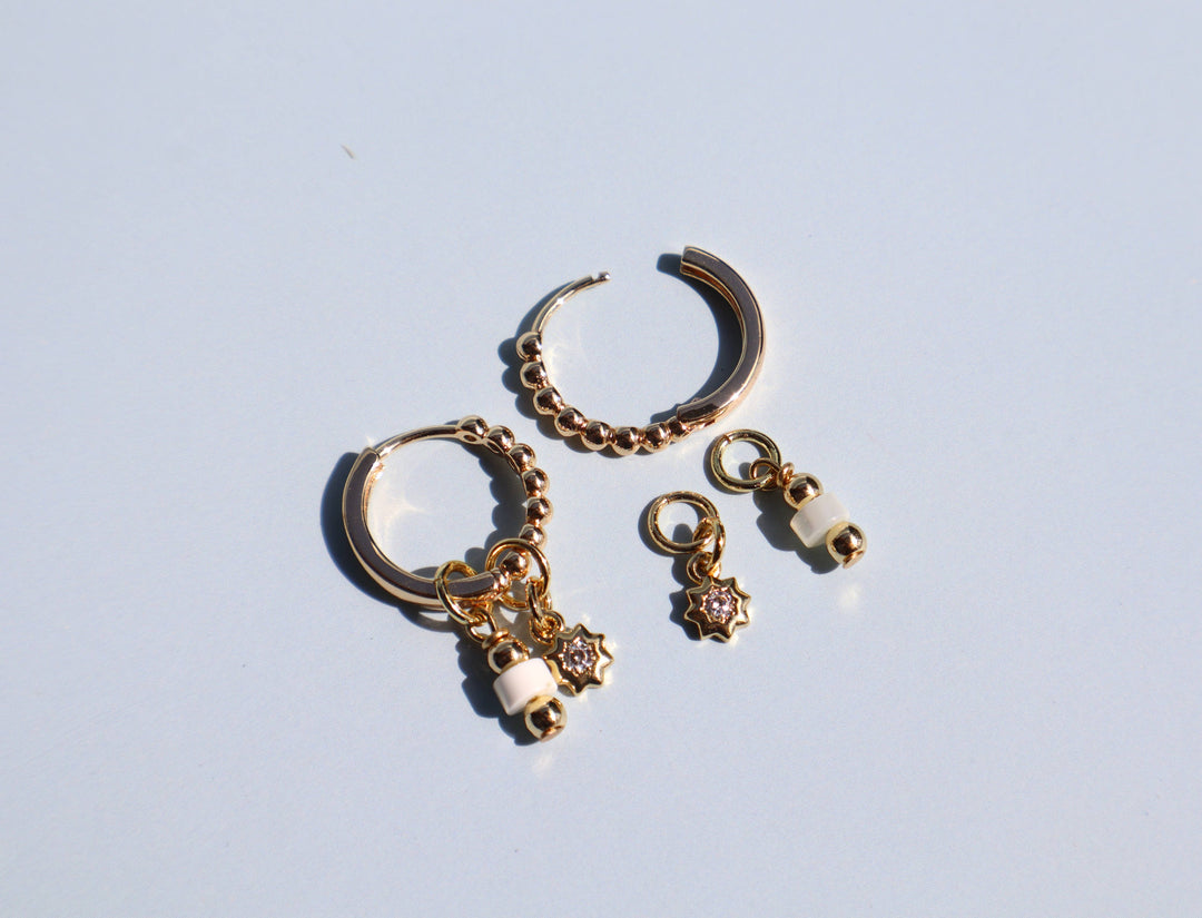Soft Blue Charm Earrings
