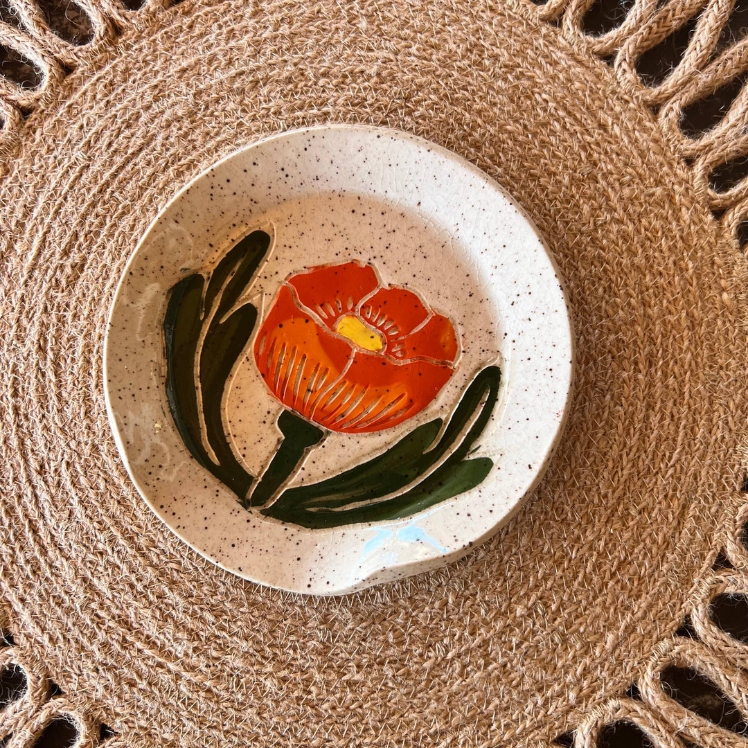 Poppy Ceramic Spoon Rest