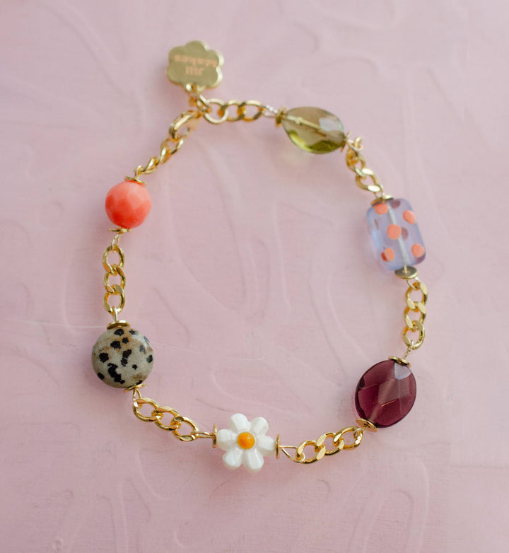 Gold Chain Charm Bracelet