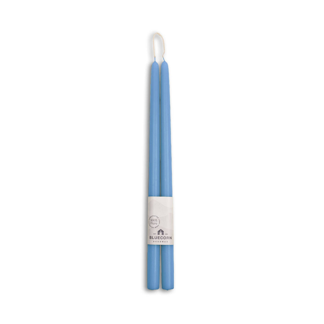 Sky Blue Beeswax Tapers, 3 Sizes