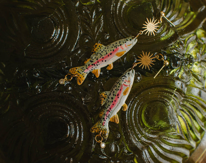 Rainbow Trout Sunshine Earrings