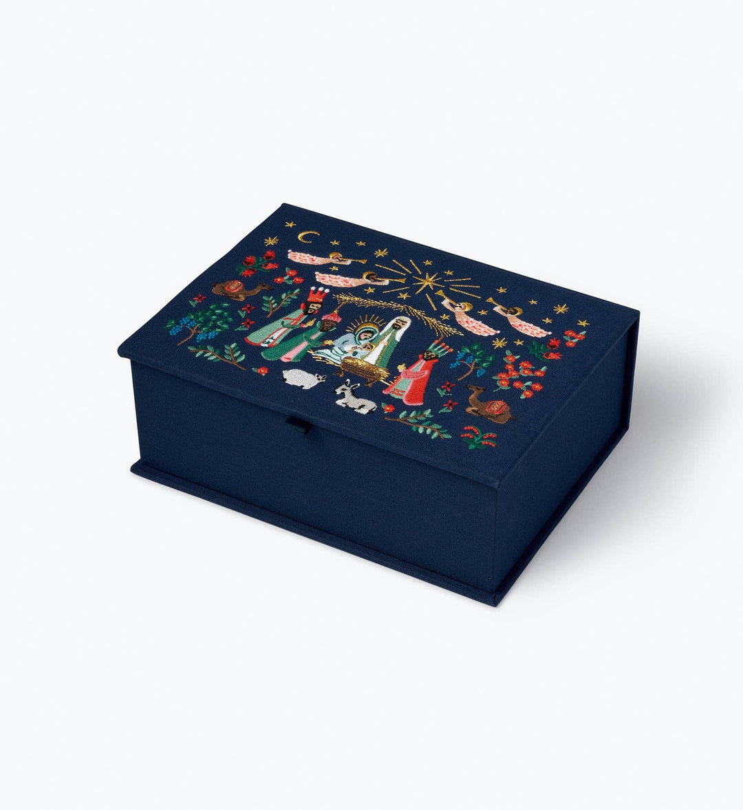 Nativity Large Embroidered Keepsake Box