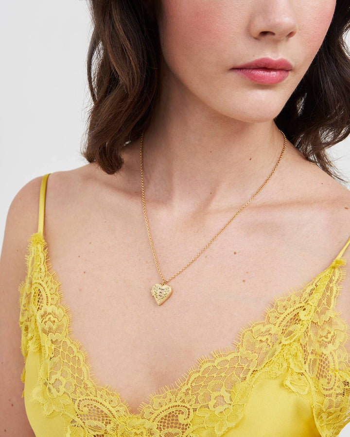 Floral Heart Locket Necklace