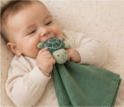 Turtle Lovey Security Blanket