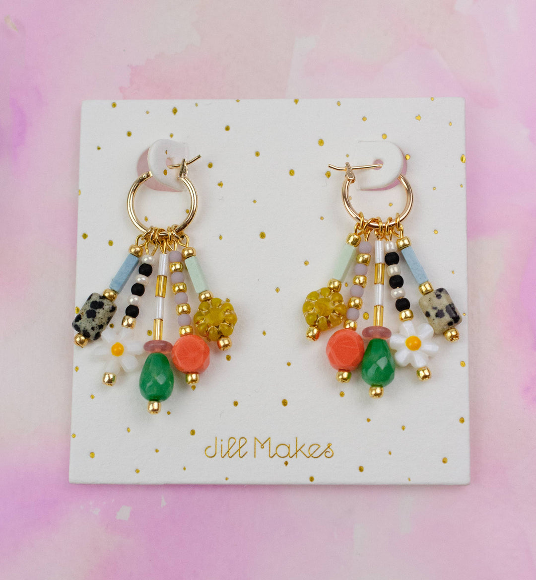 Della Beaded Charm Earrings