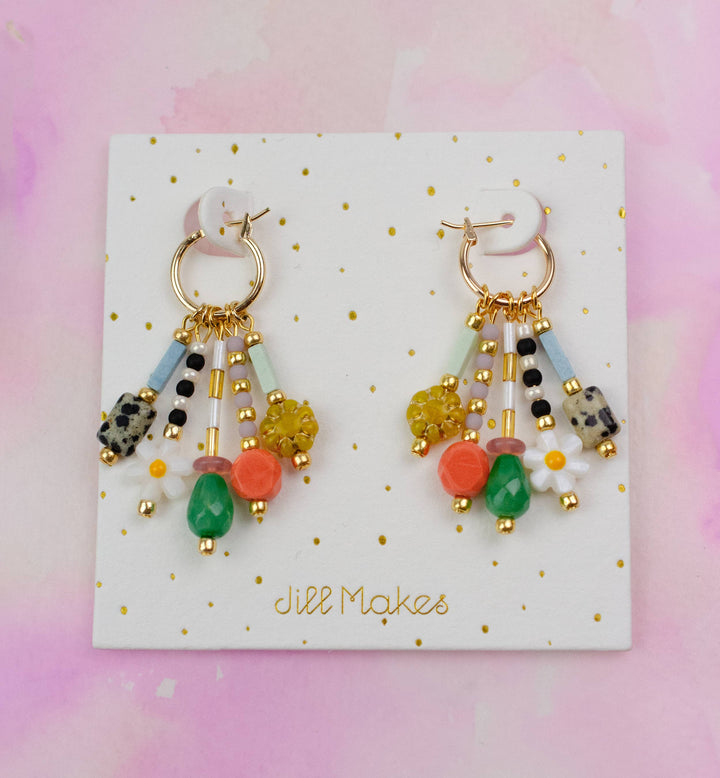 Della Beaded Charm Earrings