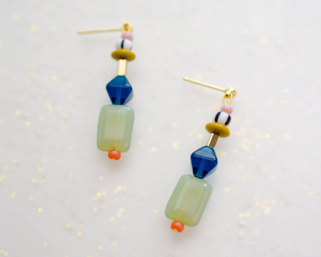 September Beaded Dangle Earrings