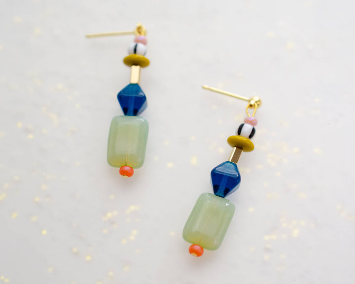 September Beaded Dangle Earrings