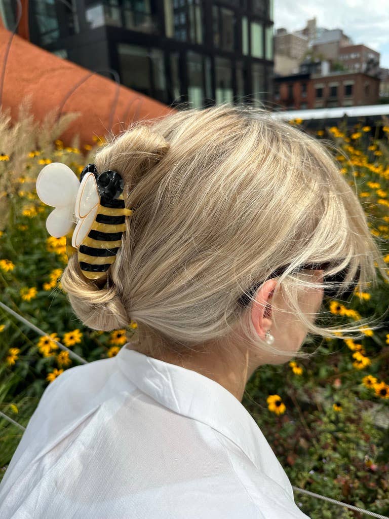 Hand-painted Bee Claw Hair Clip | Eco-Friendly