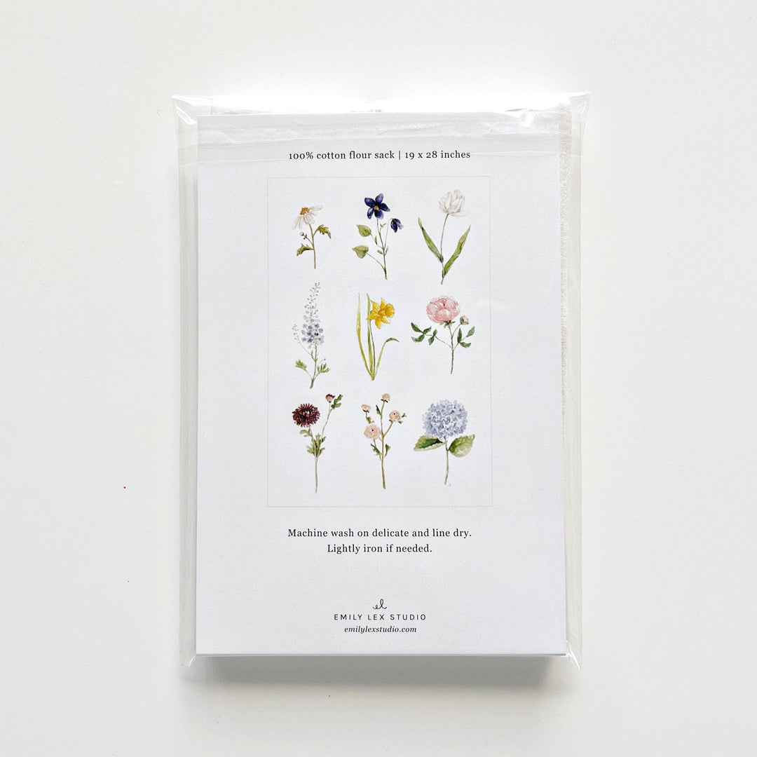 Garden Flowers Tea Towel