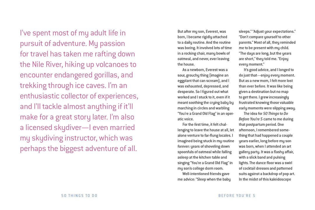 50 Things to Do Before You're 5 Journal