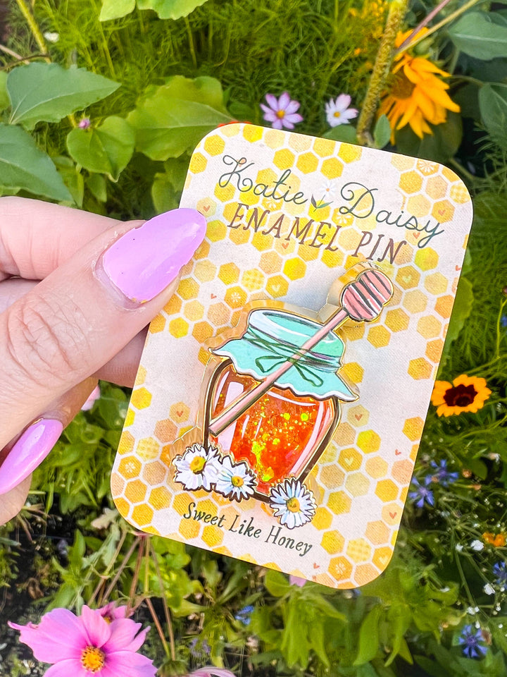Honey Jar Interactive Enamel Pin  