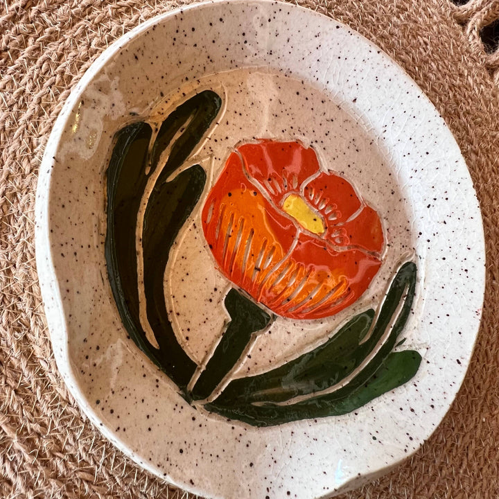Poppy Ceramic Spoon Rest