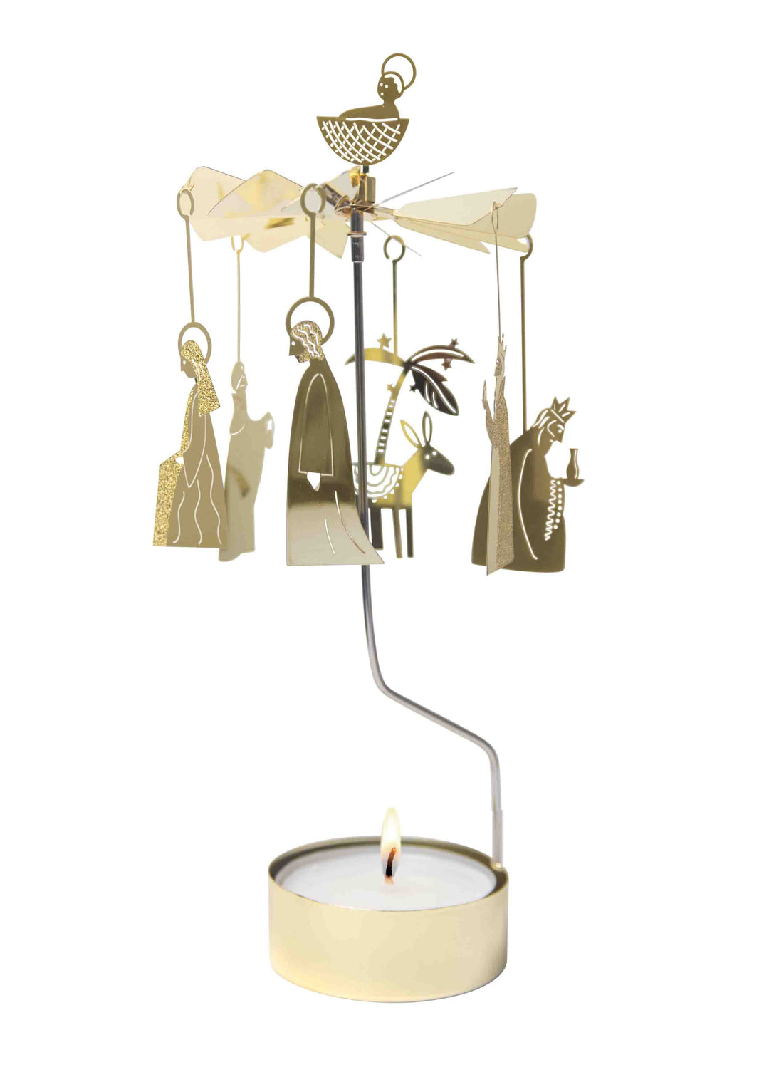 Large Baby Jesus &amp; Friends Rotary Candleholder