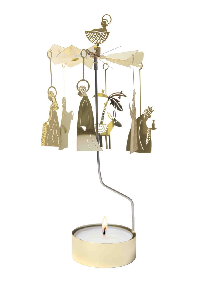 Large Baby Jesus &amp; Friends Rotary Candleholder
