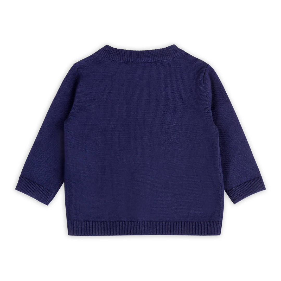 Dog Pocket Embroidered Baby Cardigan