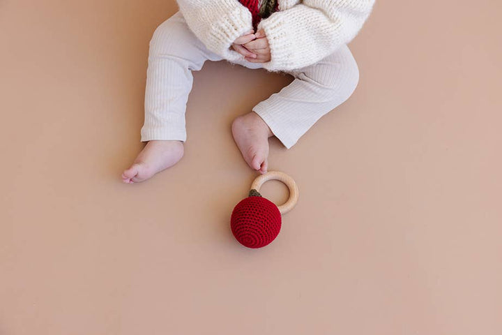 Apple Crochet Teether Rattle