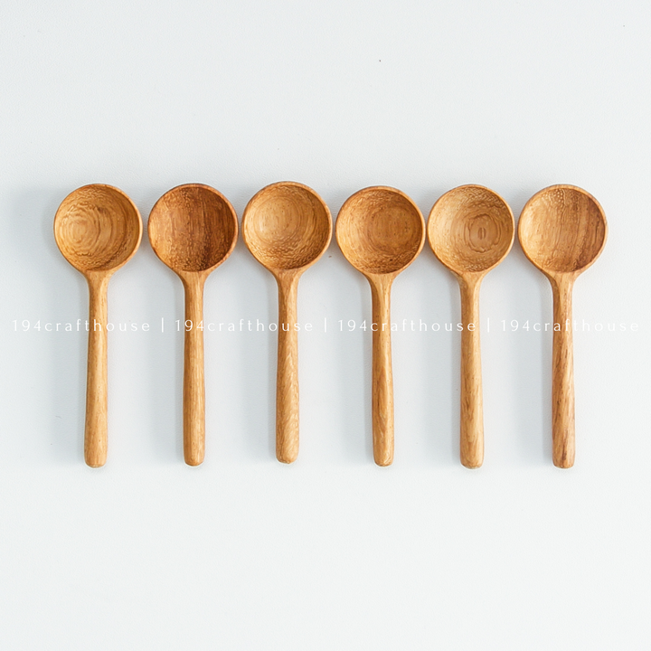 Tiny Wooden Sugar Spoons