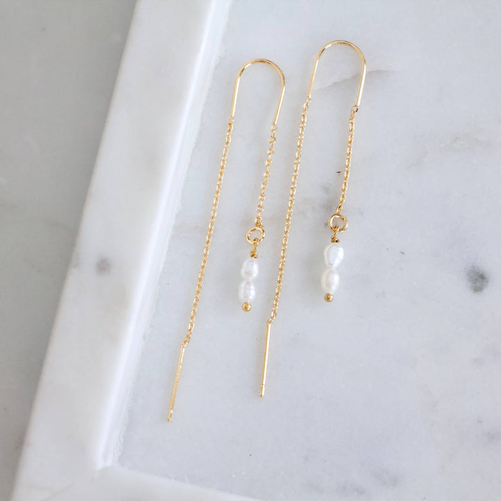 Pearl Threader Earrings 