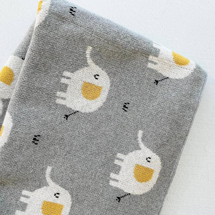 Elephant Organic Cotton Baby Blanket