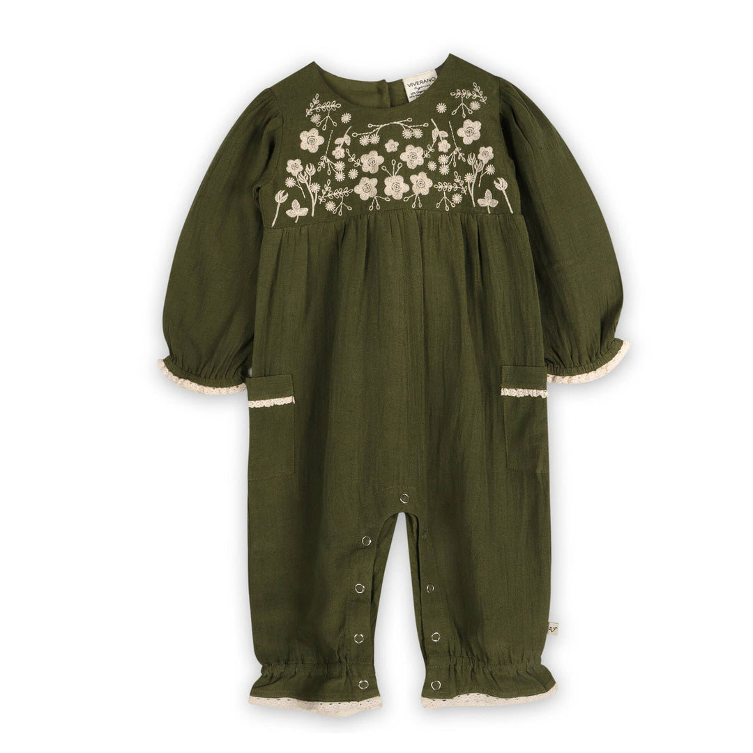 Juniper Embroidered Baby Jumpsuit & Headband