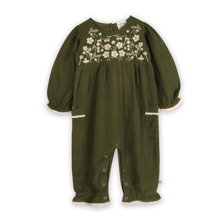 Juniper Embroidered Baby Jumpsuit & Headband