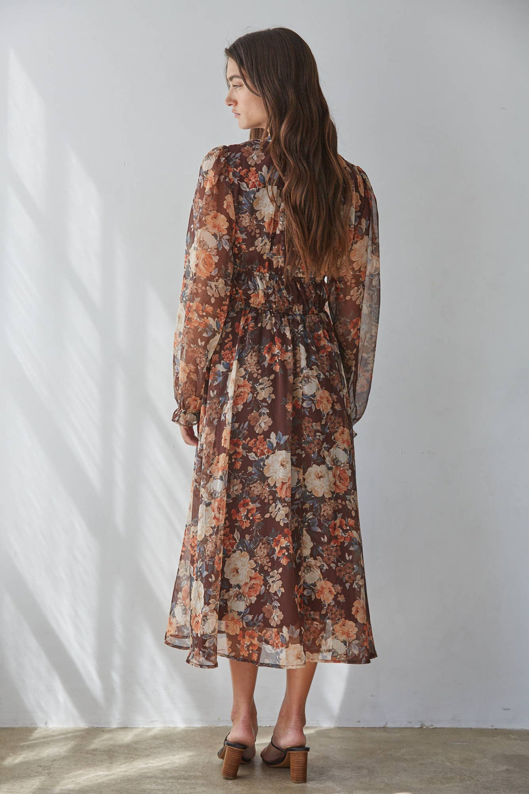 Winter Florals Midi Dress