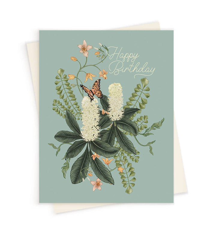 Cherry Laurel Happy Birthday Greeting Card