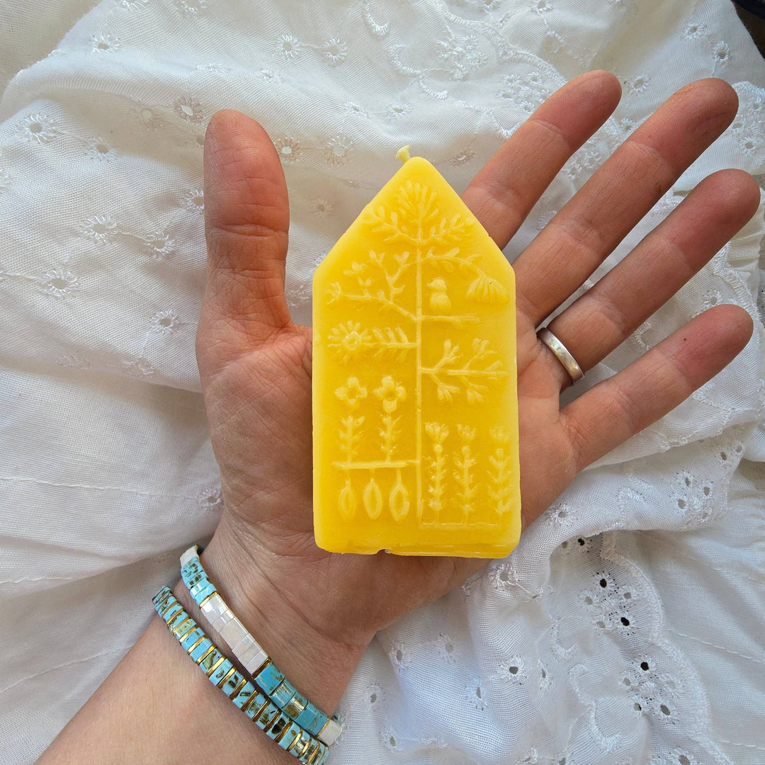Making a House a Home Beeswax Candle
