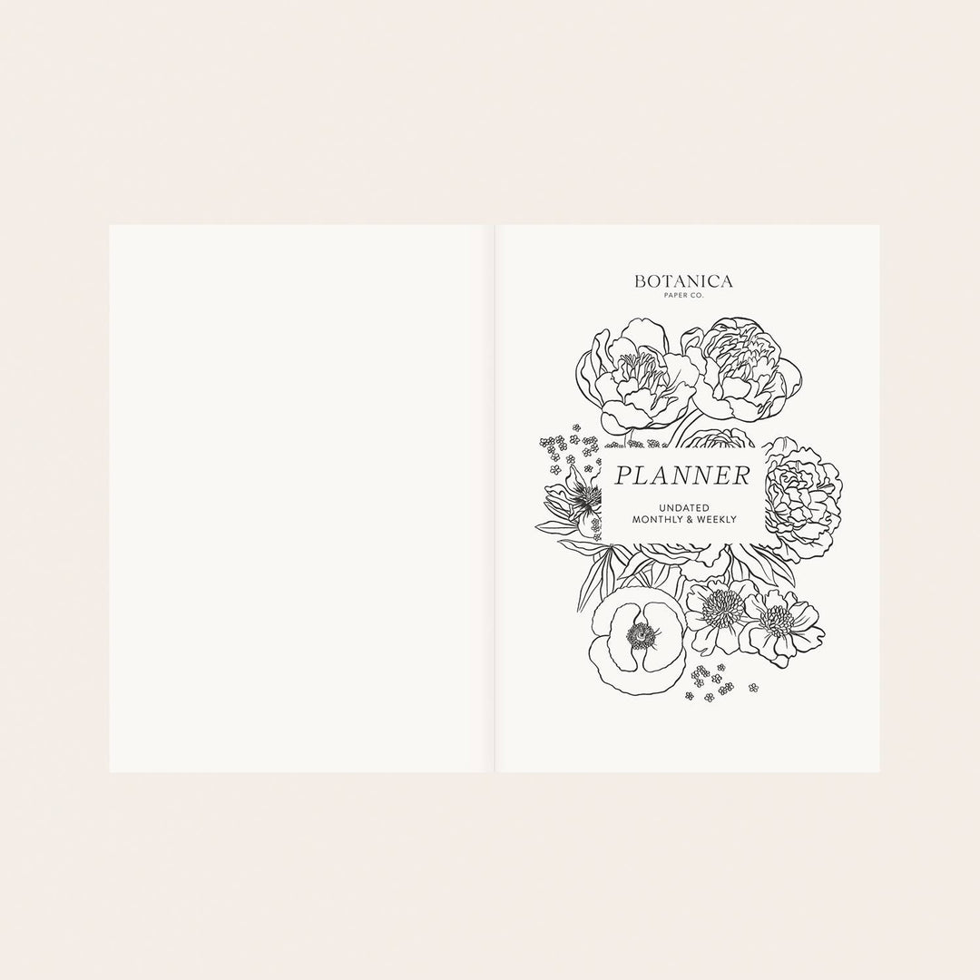 GARDEN FLORA | LINEN-BOUND UNDATED WEEKLY PLANNER