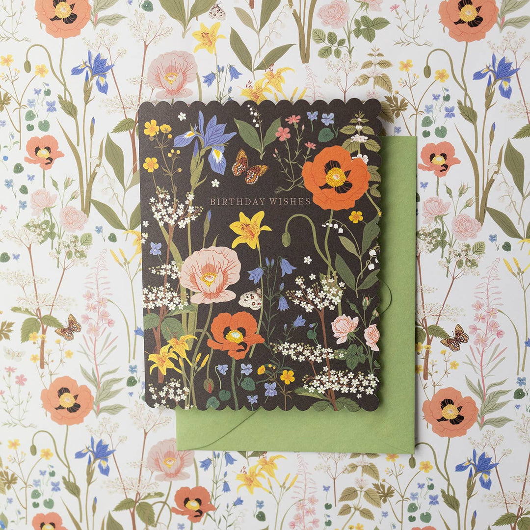 Wild Flowers Field Birthday Card