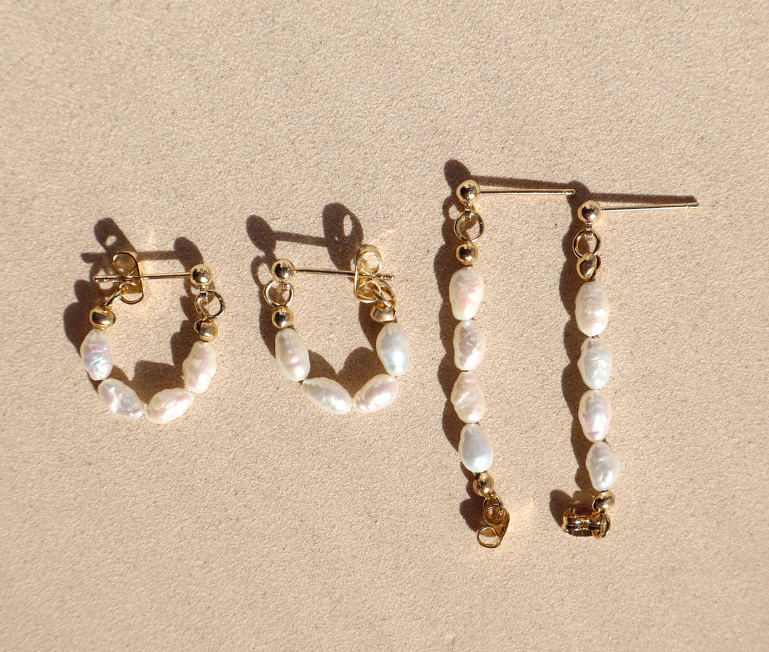 Medium Freshwater Pearl Stud Earrings