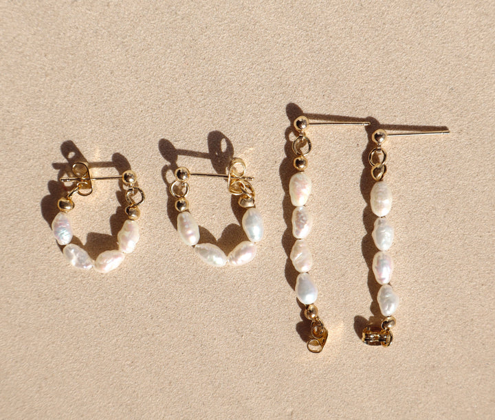 Medium Freshwater Pearl Stud Earrings