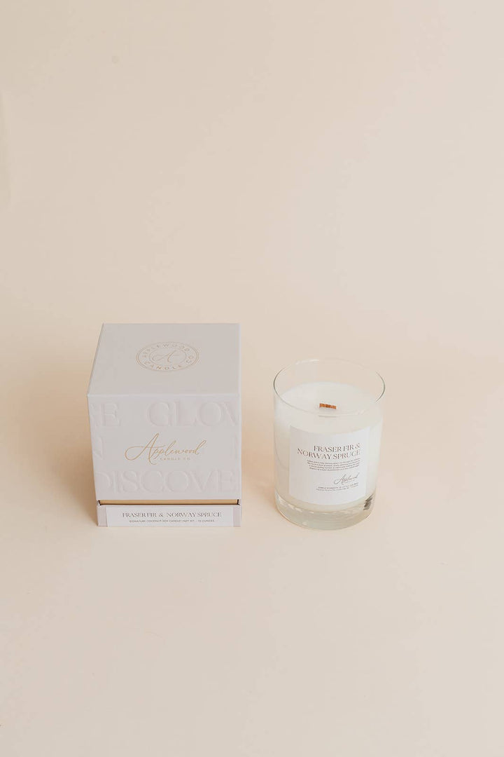 Fraser Fir &amp; Norway Spruce Luxury Candle, Made in Michigan