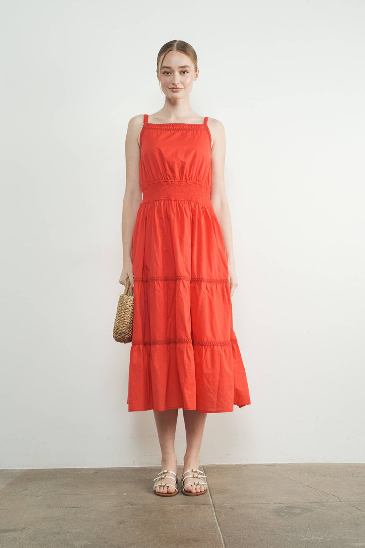 Poppy Lace Trim Dress