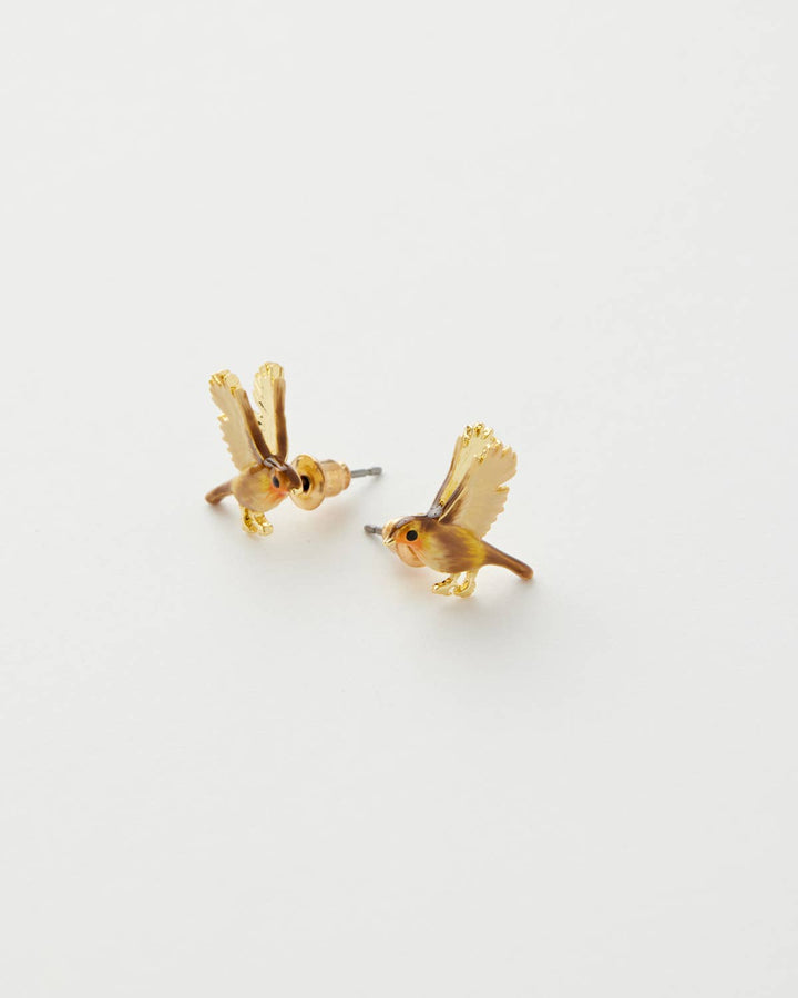 Flying Robin Stud Earrings