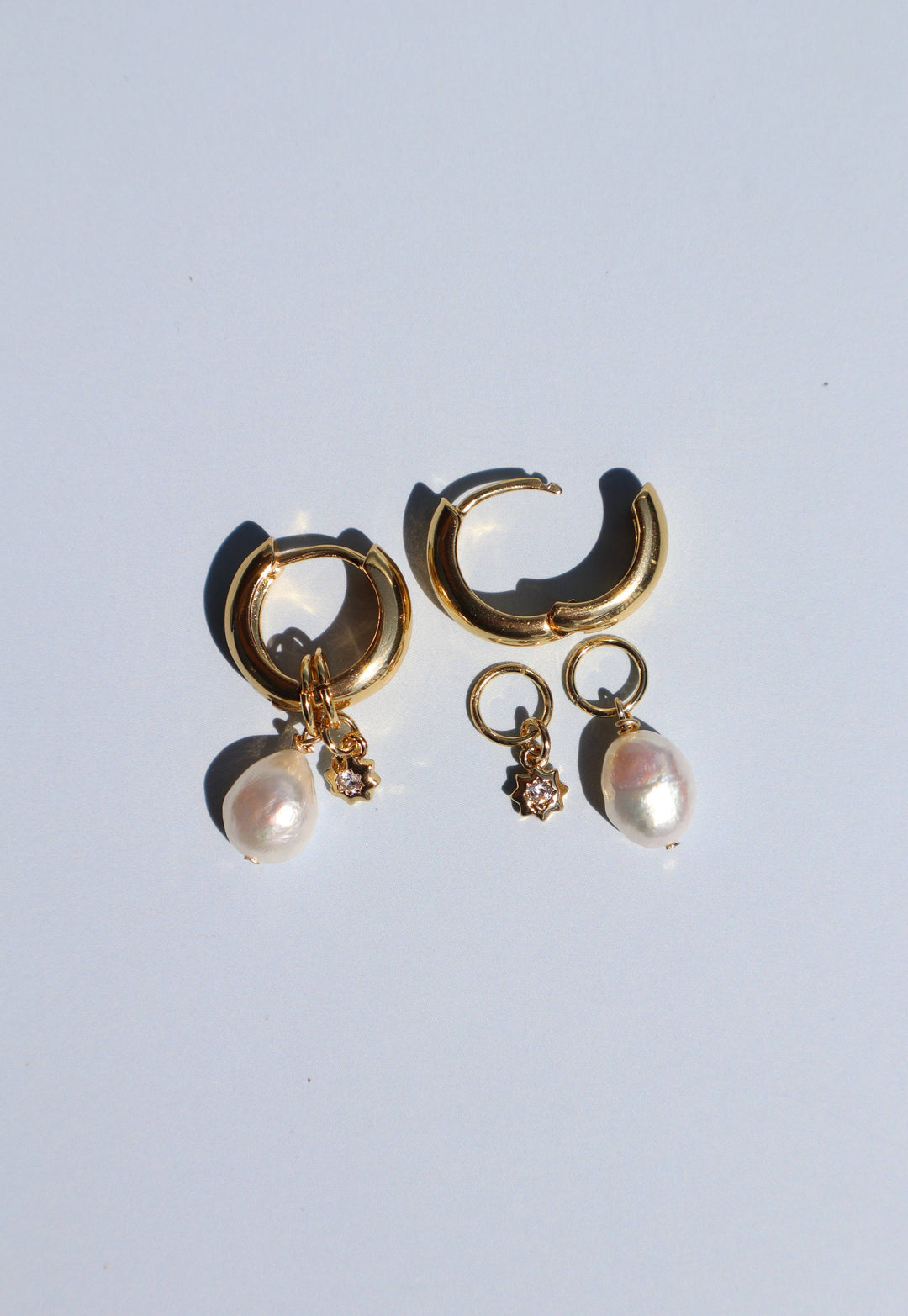 Coastal Pearl Charm Earrings