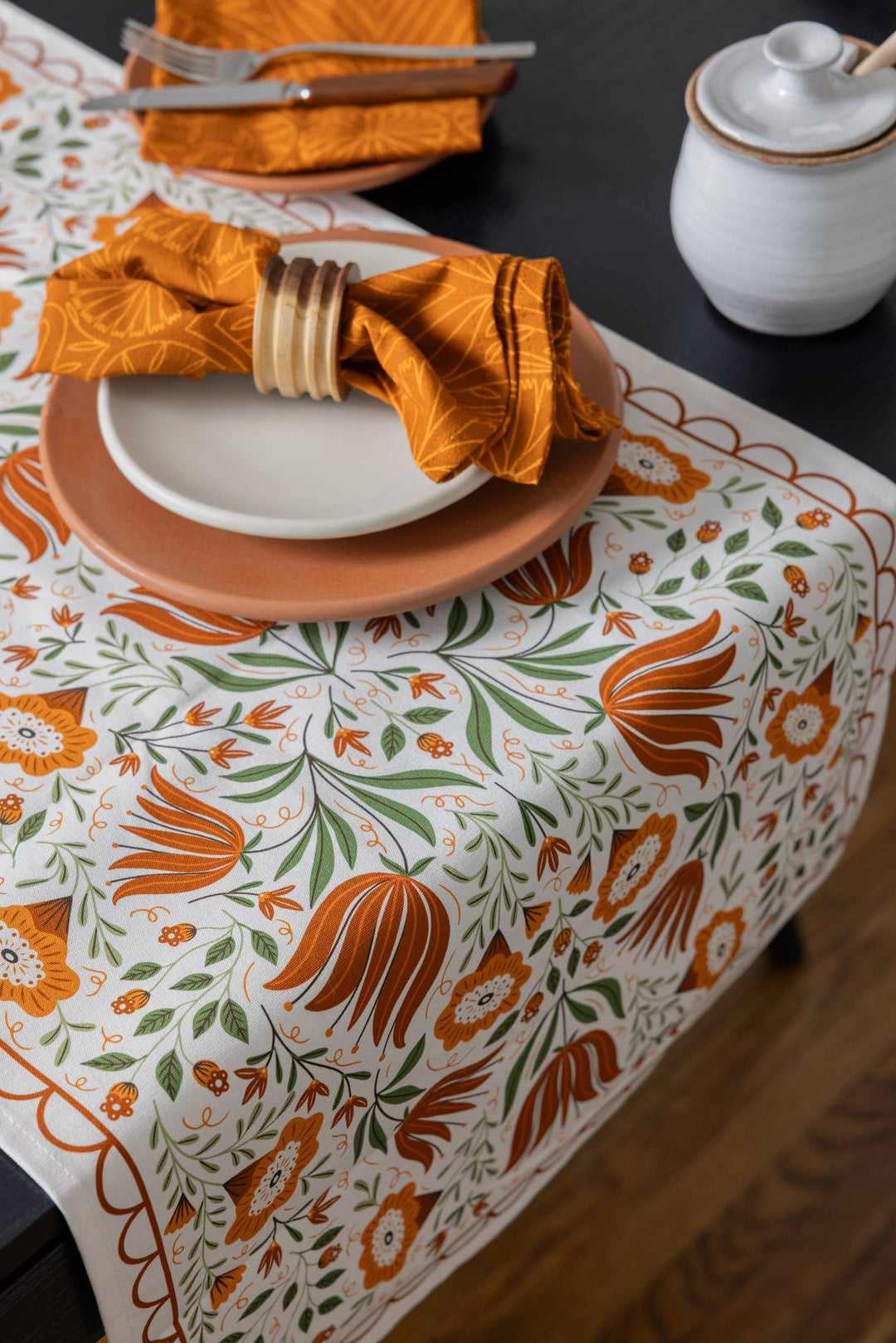 Folk Floral Table Runner