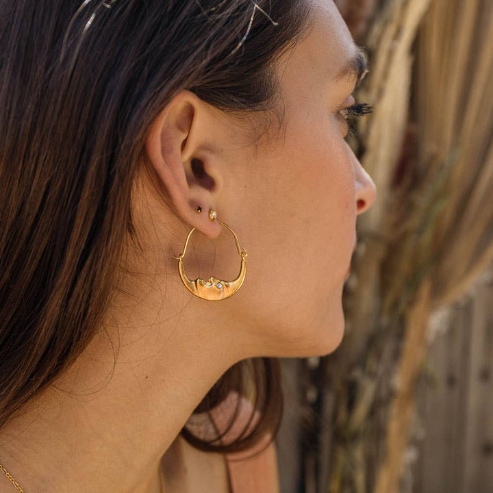 La Lune Crescent Earrings
