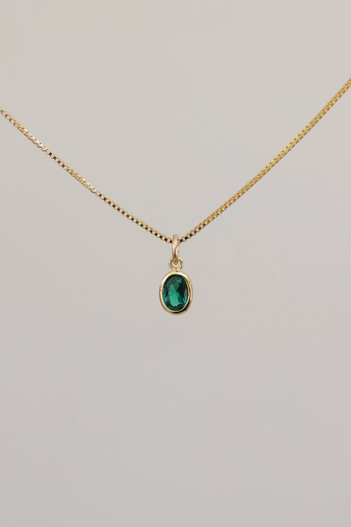 Oval Birthstone Charm