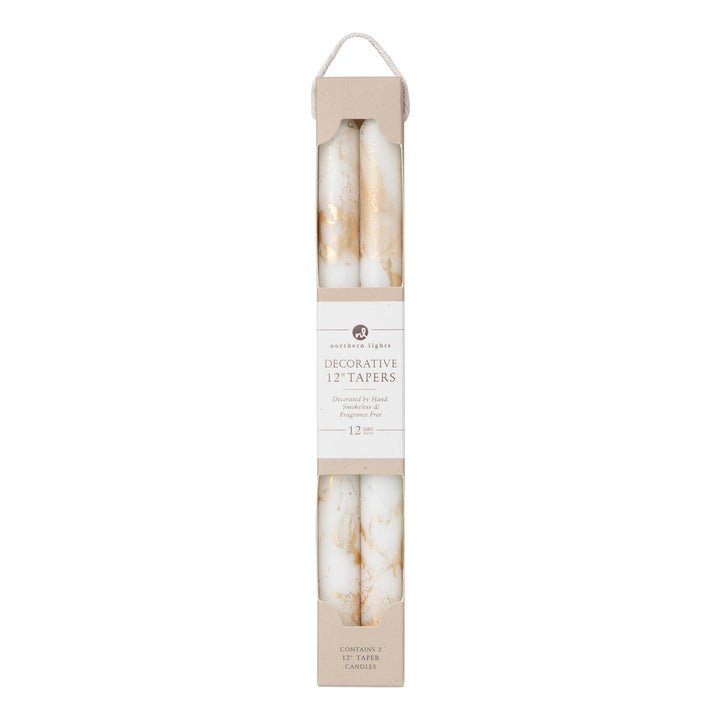 12" Decorative Taper Candles, 2pk