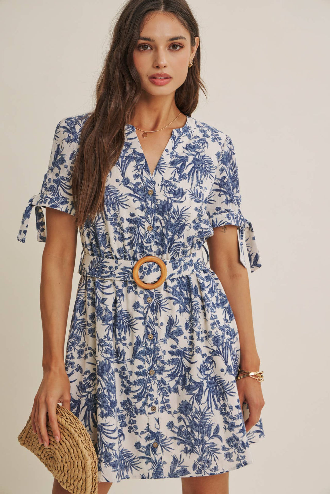 Vineyard Weekend Floral Mini Dress