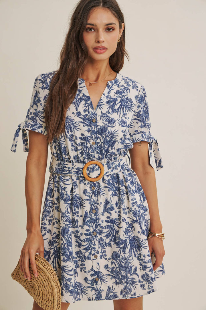 Vineyard Weekend Floral Mini Dress