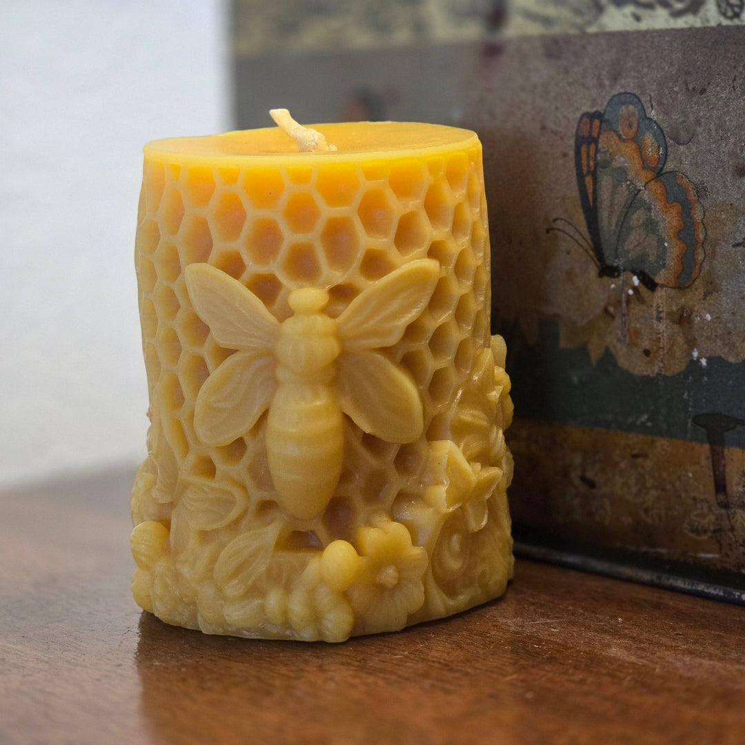 Perfect Pollinators Pillar Beeswax Candle