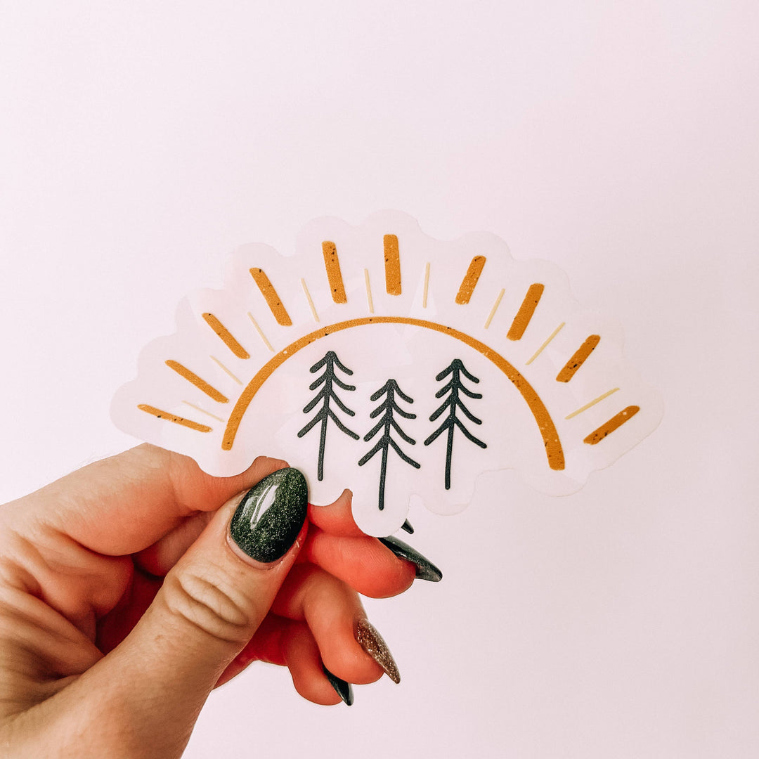 Pine Tree Vinyl Suncatcher Decals