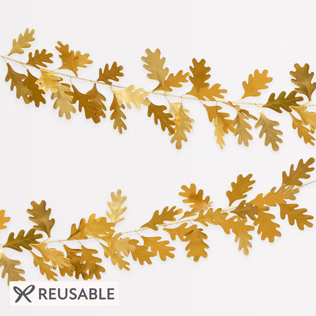 Gold Oak Leaves Garland