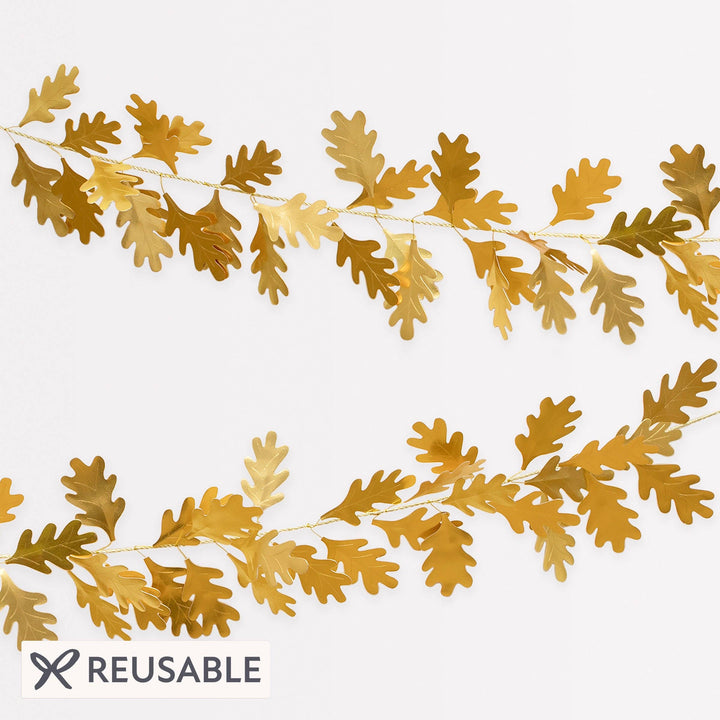 Gold Oak Leaves Garland